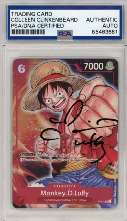 PSA Signed Colleen Clinkenbeard 'Monkey.D.Luffy' (Premium Card Collection) - Image 1