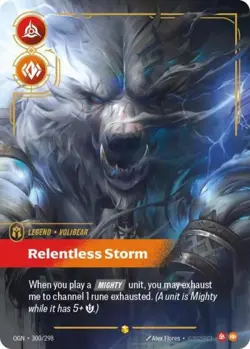 Riftbound Volibear Relentless Storm (Overnumbered) NM Foil Origins - Image 1