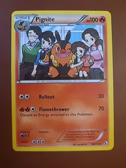 Pokemon Pignite TCG Legendary Treasures 26/113 Regular Uncommon Card - Image 1