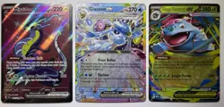 (3) Card Rare EX Pokemon Lot, Miraidon, Glaceon And Mega Venasaur EX! Beautiful - Image 1