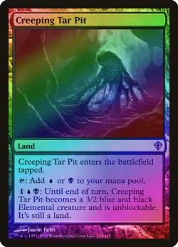 Creeping Tar Pit FOIL Worldwake NM Land Rare MAGIC THE GATHERING CARD ABUGames - Image 1
