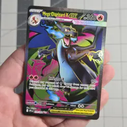 Mega Charizard x EX 109/094 Me02: Phantasmal Flames Holo Pokemon Card Near Mint - Image 1