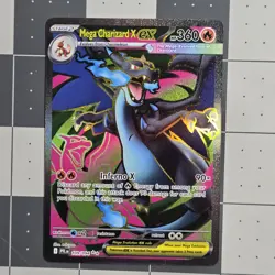 Mega Charizard x EX 109/094 Me02: Phantasmal Flames Holo Pokemon Card Near Mint - Image 3