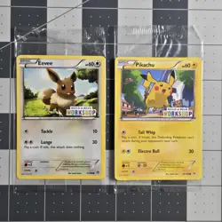 Pokemon Sealed Build A Bear Promo Eevee And Pikachu 63/98 20/108 Cards - Image 1