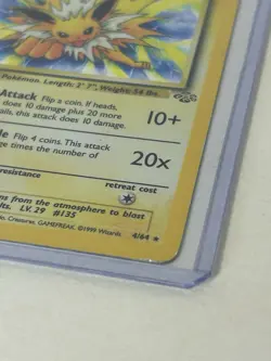 Pokemon Jolteon - 4/64 - Jungle Unlimited Holo Rare Card WOTC LP+ - Image 2