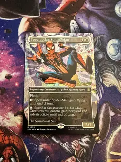 Spectacular Spider-Man (0239) (Borderless) (Textured Foil) MTG Spider-Man - Image 1