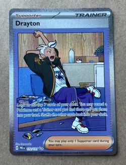 Prismatic Evolutions Drayton 172/131 Special Illustration Rare SIR Pokemon - Image 1