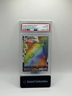 2020 POKEMON SWORD & SHIELD VIVID VOLTAGE SECRET FULL ART/PIKACHU VMAX PSA 10 - Image 1