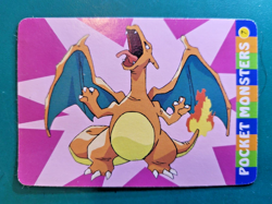 Pocket Monsters sticker vending Vintage Rare #3 Pikachu Holo #7 Charizard - Image 1