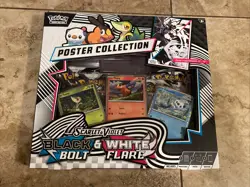 POKEMON TCG S&V 10.5 BLACK BOLT & WHITE FLARE POSTER COLLECTION BOX - NEW SEALED - Image 1
