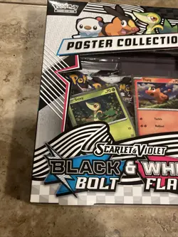 POKEMON TCG S&V 10.5 BLACK BOLT & WHITE FLARE POSTER COLLECTION BOX - NEW SEALED - Image 2