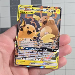 Raichu & Alolan Raichu GX 54/236 Pokemon TCG Sun & Moon Unified Minds 2019 - Image 1