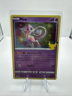 Pokemon TCG Mew 011/025 Holofoil Celebrations Holo Rare - Image 1