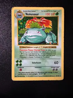 POKEMON TCG - BASE SET - VENUSAUR HOLO SHADOWLESS 15/102 - Image 1