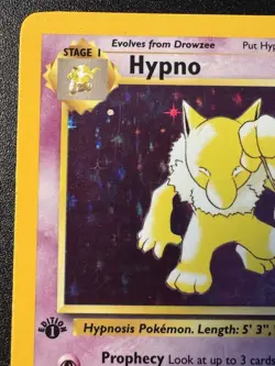 1st Edition Hypno 8/62 Fossil Pokemon Card Holo Foil Rare LP - Image 3