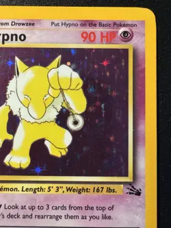1st Edition Hypno 8/62 Fossil Pokemon Card Holo Foil Rare LP - Image 4