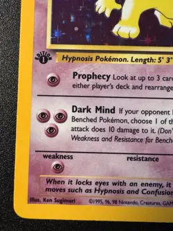 1st Edition Hypno 8/62 Fossil Pokemon Card Holo Foil Rare LP - Image 5