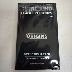 Riftbound Origins Nexus Night Pack Sealed English 3-Card Pack - Image 1