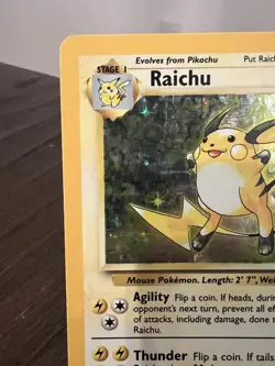 Pokemon TCG Raichu Base Set Unlimited Holo Card #14/102 MP - Image 5