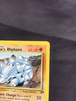 Pokemon Cards: Gym Challenge 1st Edition Common: Blaine's Rhyhorn 65/132 - Image 3