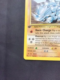 Pokemon Cards: Gym Challenge 1st Edition Common: Blaine's Rhyhorn 65/132 - Image 5