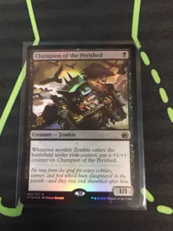 MTG Magic The Gathering Champion Of The Perished Foil Prerelease Promo Zombie - Image 1