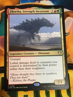 C5238 MAGIC MTG COMMANDER MASTERS ZILORTHA, STRENGTH INCARNATE #0366 NM RARE - Image 1