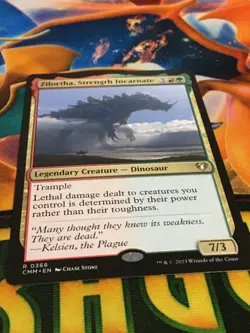 C5238 MAGIC MTG COMMANDER MASTERS ZILORTHA, STRENGTH INCARNATE #0366 NM RARE - Image 2
