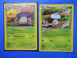 Amoonguss 13/114 & Foongus 12/114 Pokemon card XY Steam Siege NM - Image 1