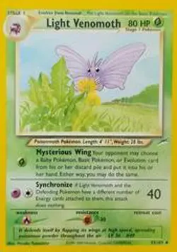 Light Venomoth 53/105 Uncommon Neo Destiny Pokemon Card - Image 1
