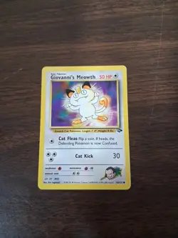 NM Pokemon Gym Challenge 1st Edition Giovanni's Meowth 74/132 - Image 1