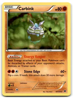 2016 XY - Fates Collide Pokemon Carbink Basic/Rare #49 - Image 1