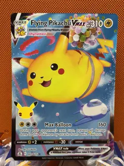 Pokemon TCG Flying Pikachu VMAX 007/025 Celebrations Full Art Ultra Rare NM 1186 - Image 1
