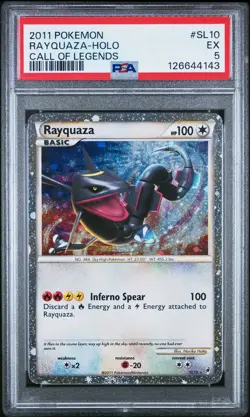 2011 POKEMON CALL OF LEGENDS #SL10 RAYQUAZA-HOLO PSA 5 - Image 1