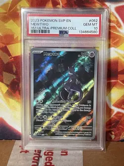 2023 POKEMON SVP EN-SV PROMO 151 ULTRA-PREMIUM COLLECTION #052 MEWTWO PSA 10 - Image 1