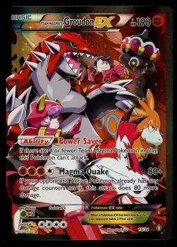 Pokemon Team Magma's Groudon EX 15/34 XY Double Crisis Full Art Ultra Rare - Image 1