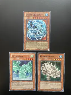 Yugioh Water Dragon + Hydrogeddon + Oxygeddon EEN-EN013 EEN-EN014 EEN-EN015 HP - Image 1