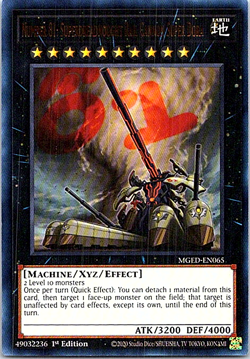 Number 81: Superdreadnought Rail Cannon Super Dora MGED-EN065 Yu-Gi-Oh! NM 1st - Image 1