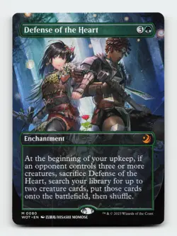 Defense of the Heart (Anime Borderless) Wilds of Eldraine MTG Card - Image 1