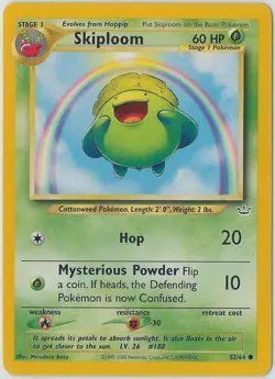 Skiploom 52/64 Neo Revelation Unlimited 2000 Vintage WotC Pokemon Card - Image 1