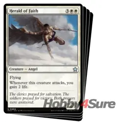 Herald Of Faith (beginner Box) X4 M/NM Magic: The Gathering MTG Foundations - Image 1