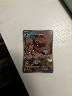 Pokemon TCG Destined Rivals Arven's Greedent Illustration Rare Card 205/182 - Image 1
