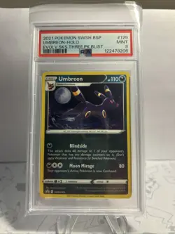 2021 Pokemon Sword & Shield Umbreon SWSH129 Black Star Promo Holo - PSA 9 - Image 2