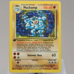 Pokemon TCG - Machamp 8/102 Base Set Holo Rare WOTC 1999 - MP - Image 2