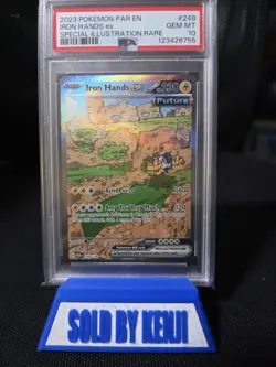 Pokemon TCG Iron Hands EX Paradox Rift Holo Card 248/182 PSA 10 - Image 1