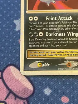 Honchkrow LV.X Holo Pokemon Card 132/132 Secret Wonders Series HP/ DMG - Image 3