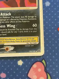 Honchkrow LV.X Holo Pokemon Card 132/132 Secret Wonders Series HP/ DMG - Image 4