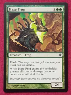 Magic The Gathering RISE OF THE ELDRAZI HAZE FROG green card MTG - Image 1