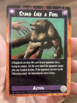 Rage CCG Stand like a Fool - The War of the Amazon Rare Powerful Card PWE - Image 1