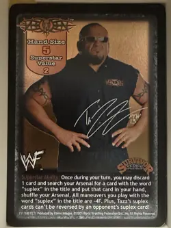 Tazz Superstar Cards WWF WWE Raw Deal CCG TCG Lot of 10/7 Foil NM - Image 1